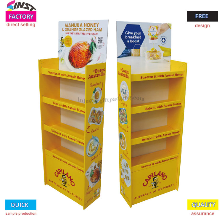 Umweltfreundliche Honey Jar Display Rack umkippt das Einzelhandelsdisplay und hilft, den Markenwert zu verbessern
