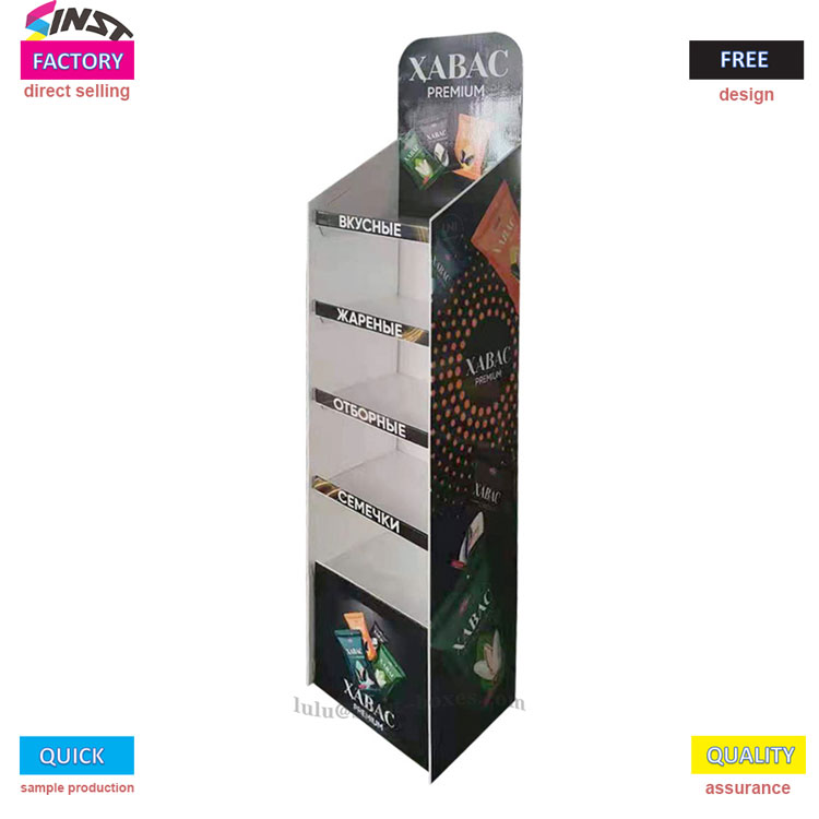 Cardboard Nuts Floor Display Stand