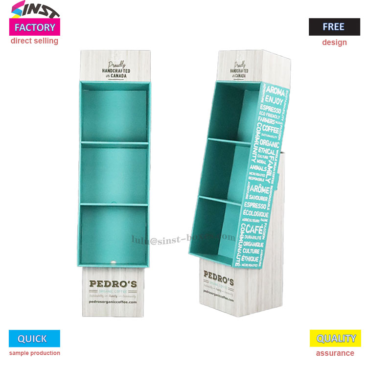 Präsentationsständer aus Wellpappe für Schreibwaren